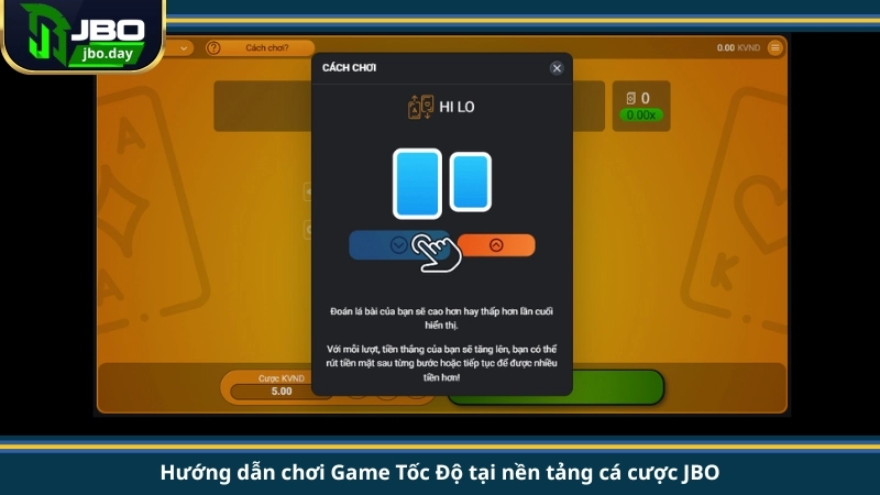 Hướng dẫn chơi Game Tốc Độ tại nền tảng cá cược JBO