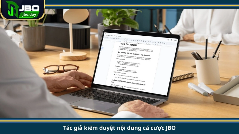 Tác giả kiểm duyệt nội dung cá cược JBO