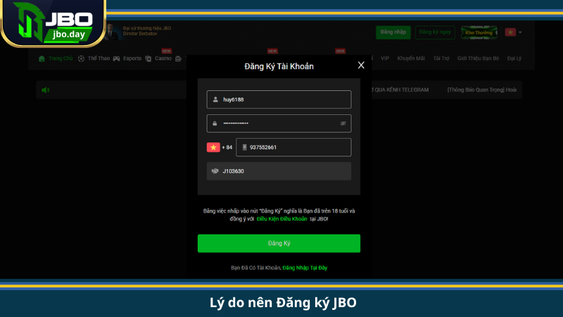 Lý do nên Đăng ký JBO