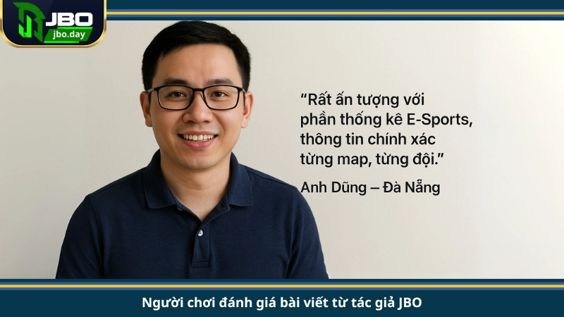 Người chơi đánh giá bài viết từ tác giả JBO