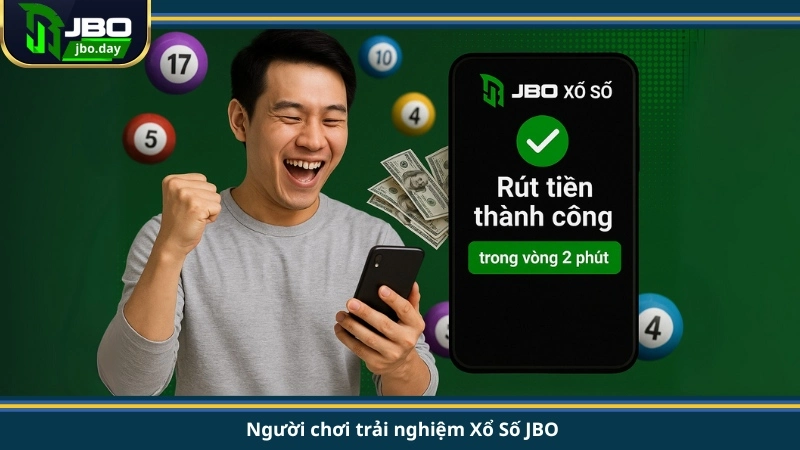 Người chơi trải nghiệm Xổ Số JBO