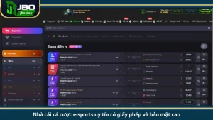 Nhà cái cá cược e-sports uy tín có giấy phép và bảo mật cao