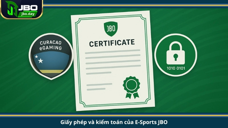 Giấy phép và kiểm toán của E-Sports JBO