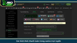 Các hình thức thanh toán trong casino trực tuyến