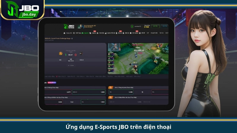 Ứng dụng E-Sports JBO trên điện thoại