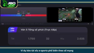 Ví dụ kèo tài xỉu e-sports phổ biến theo số mạng